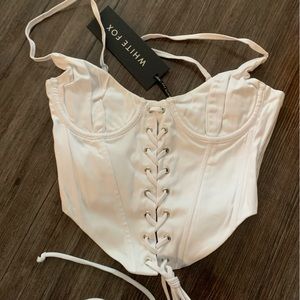 White Fox Boutique white corset top (bustier)